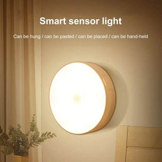 Smart Motion Sensor Night Light – USB Rechargeable, Wireless Magnetic Suction Emergency LED Lamp