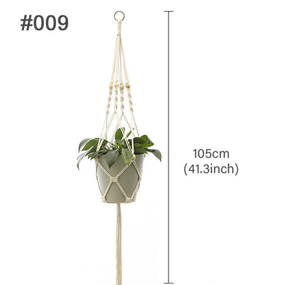 Handmade Boho Macrame Plant Hanger – Wall Hanging Basket Planter for Indoor & Outdoor Flower Pot Décor