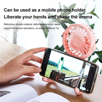 Portable Baby Stroller Fan – Oscillating Mini Handheld Fan with Flexible Tripod, USB Rechargeable & Battery Operated