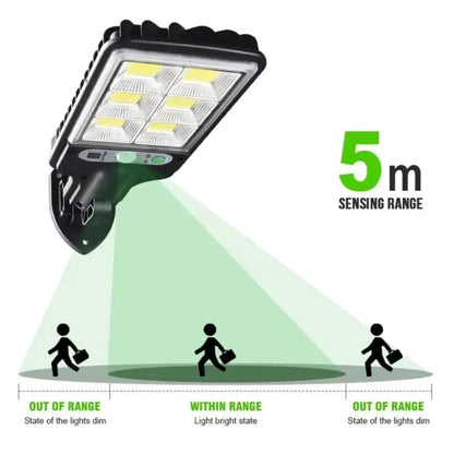 Powerful Rechargeable Solar Motion Sensor Wall Lamp – LED Outdoor Waterproof Light for Garden, Garage, Street & Courtyard