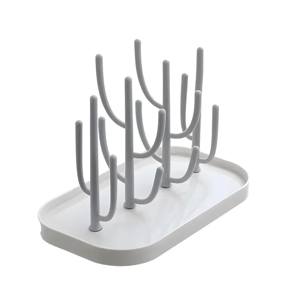 Dust-Free Baby Bottle Drying Rack with Cover – Folding Multifunctional Storage Box