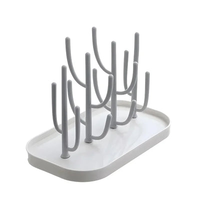 Dust-Free Baby Bottle Drying Rack with Cover – Folding Multifunctional Storage Box