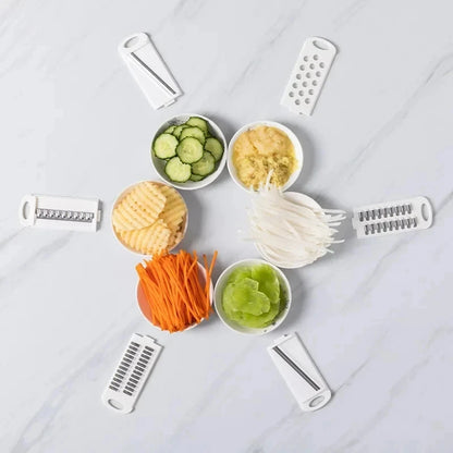 9 in 1 Vegetable Cutter – Multi-Functional Manual Potato Slicer, Shredder & Grater Kitchen Tool