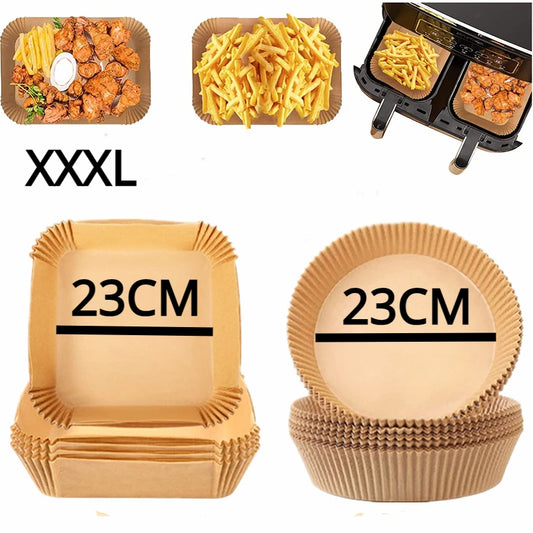 Air Fryer Disposable Paper Liners – Non-Stick Parchment Baking Sheets for Air Fryer, Microwave, Oven, Steamer