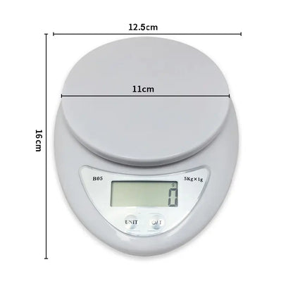 Digital Kitchen Scale 5KG/1G – Portable Electronic Food Scale with LCD Display for Cooking & Baking