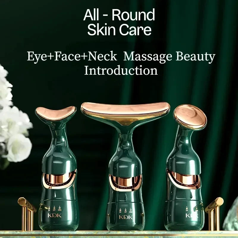 3-in-1 EMS Facial Lifting Device – Skin Tightening & Anti-Aging Massager for Face, Neck & Eyes