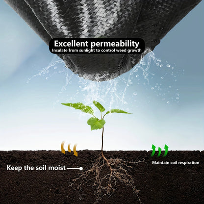 Weed Barrier Fabric – Heavy Duty PP Garden Weed Control Landscape Ground Cover Mat