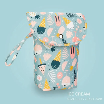 Waterproof Wet Dry Diaper Bag – Nappy Organizer Pouch for Travel & Stroller