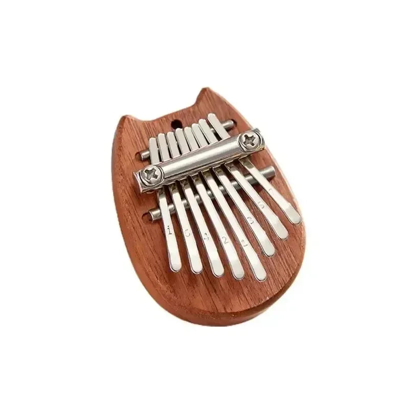 Mini Kalimba 8-Key Wooden Thumb Piano – Portable Finger Piano Musical Instrument, Exquisite Marimba Pendant Gift