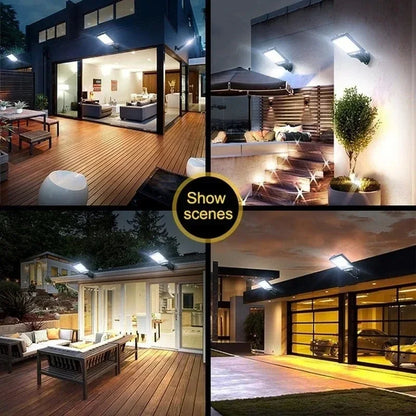Powerful Rechargeable Solar Motion Sensor Wall Lamp – LED Outdoor Waterproof Light for Garden, Garage, Street & Courtyard