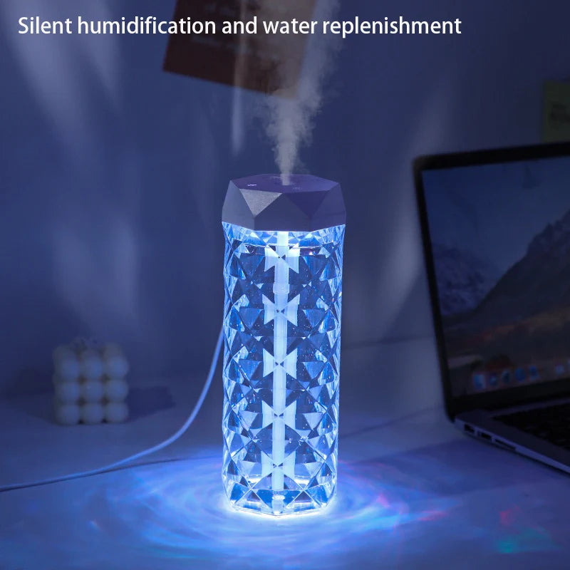 400ML USB Air Humidifier & Aroma Diffuser – Essential Oil Mist Maker with RGB Light for Car, Home & Bedroom