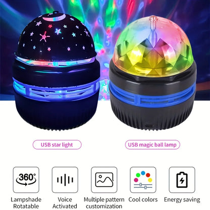 Starry Sky Galaxy Star Projector – LED Night Light with Remote, Sound-Activated & USB Charging, 7 Modes for Kids & Party Décor