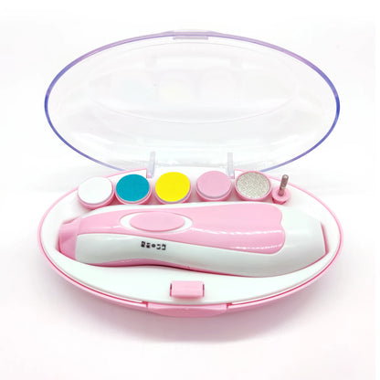 Electric Baby Nail File & Clipper Set – Safe Toddler Nail Care Kit with Scissors for Boys & Girls