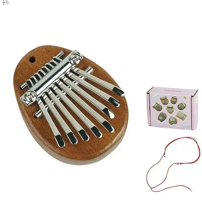 Mini Kalimba 8-Key Wooden Thumb Piano – Portable Finger Piano Musical Instrument, Exquisite Marimba Pendant Gift