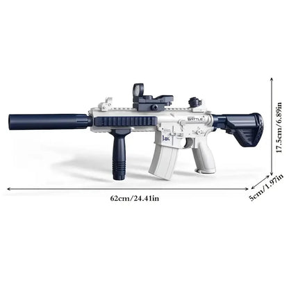 Unilabo M416 Electric Water Gun – Battery Powered Automatic Water Blaster with Bottle Attachment