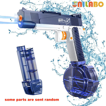 Unilabo M416 Electric Water Gun – Battery Powered Automatic Water Blaster with Bottle Attachment