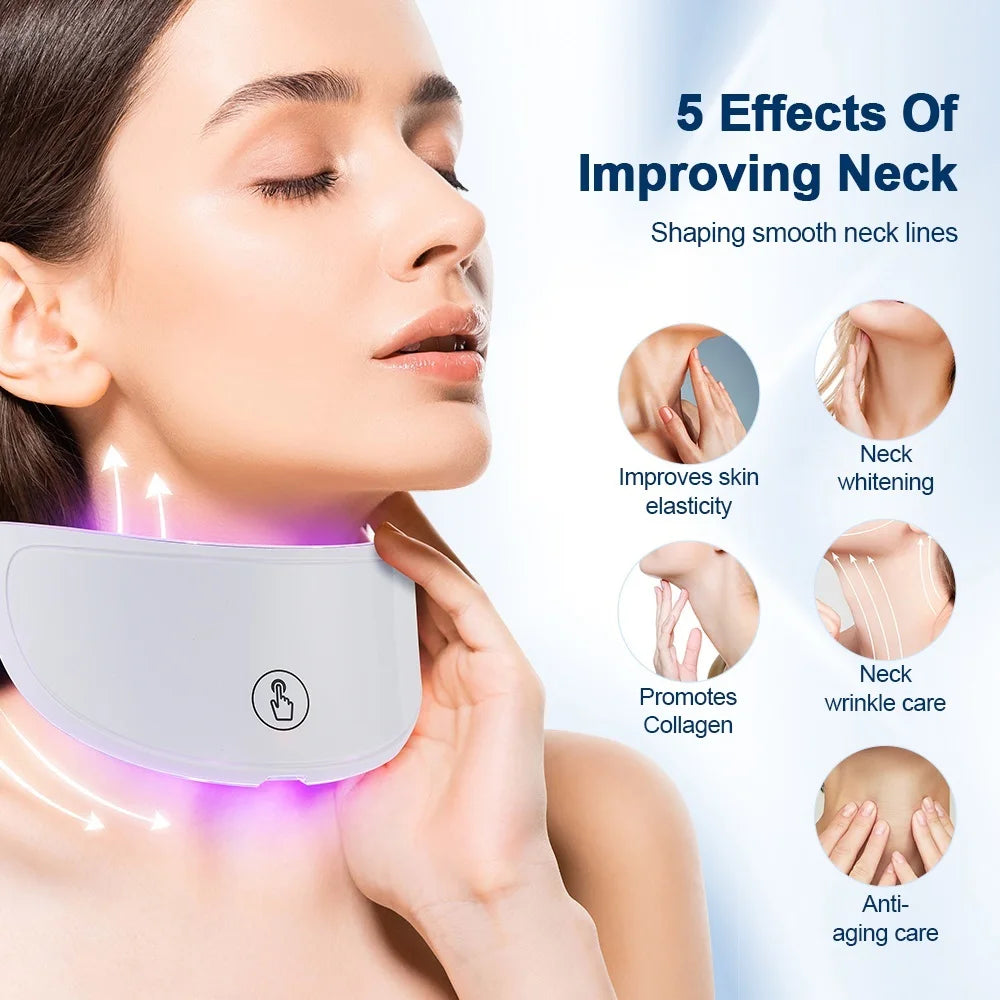 7-Color LED Facial Mask with Neck Coverage – Red Light Therapy for Skin Tightening, Lifting & Anti-Aging at Home