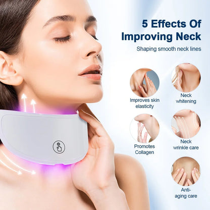 7-Color LED Facial Mask with Neck Coverage – Red Light Therapy for Skin Tightening, Lifting & Anti-Aging at Home