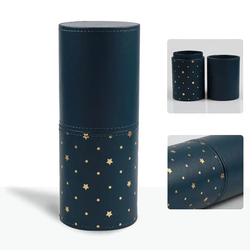 PU Leather Makeup Brush Cylinder