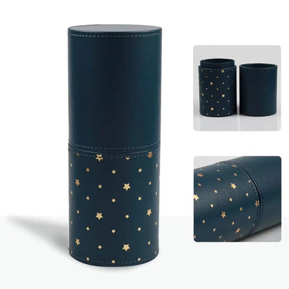 PU Leather Makeup Brush Cylinder