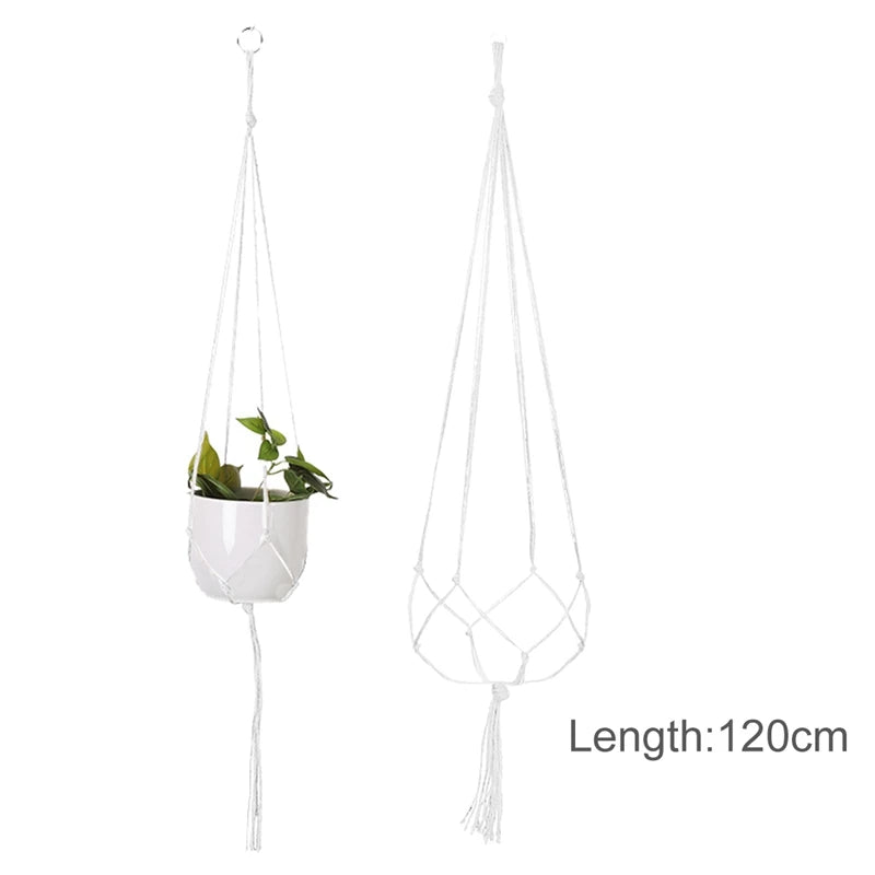 Handmade Boho Macrame Plant Hanger – Wall Hanging Basket Planter for Indoor & Outdoor Flower Pot Décor