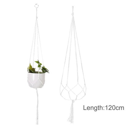 Handmade Boho Macrame Plant Hanger – Wall Hanging Basket Planter for Indoor & Outdoor Flower Pot Décor
