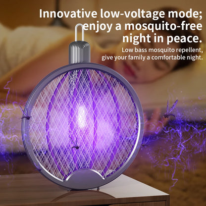 Electric Mosquito Swatter – Cordless Battery Powered Bug Zapper Racket, Handheld Fly & Insect Killer