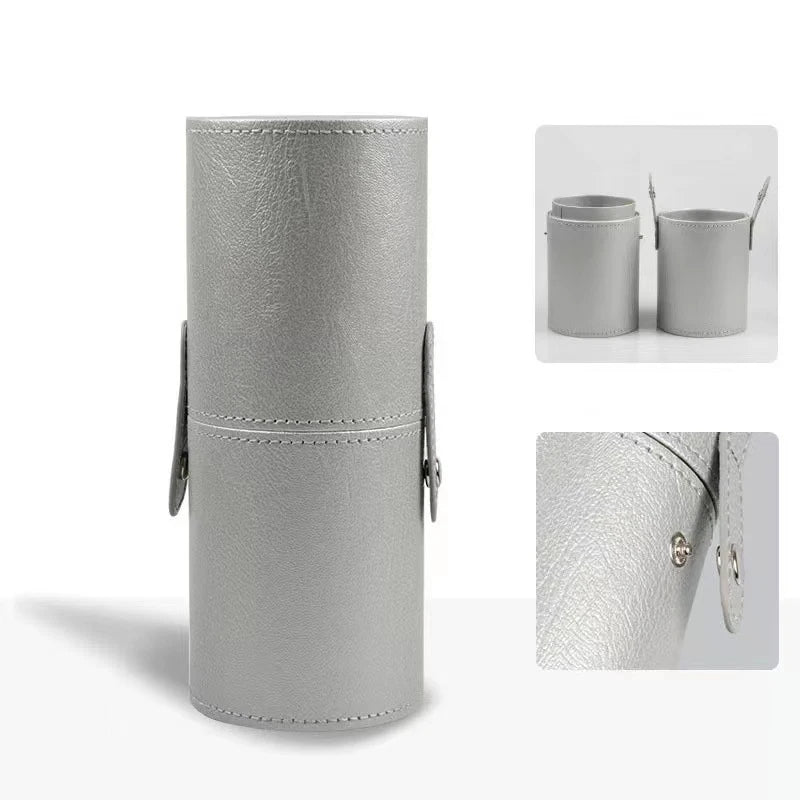 PU Leather Makeup Brush Cylinder