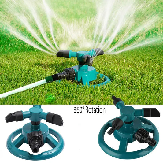 360° Rotating Garden Sprinkler – Automatic Lawn Water Sprayer for Yard Irrigation & Outdoor Watering