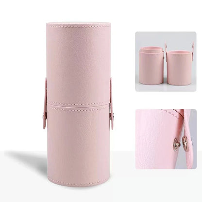 PU Leather Makeup Brush Cylinder