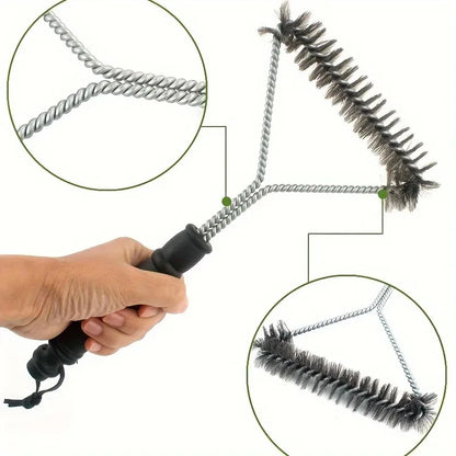 BBQ Grill Brush – Heavy Duty Stainless Steel Bristles Grill Cleaner Tool for Barbecue Grates, Non-Stick Cleaning Brush Accessories