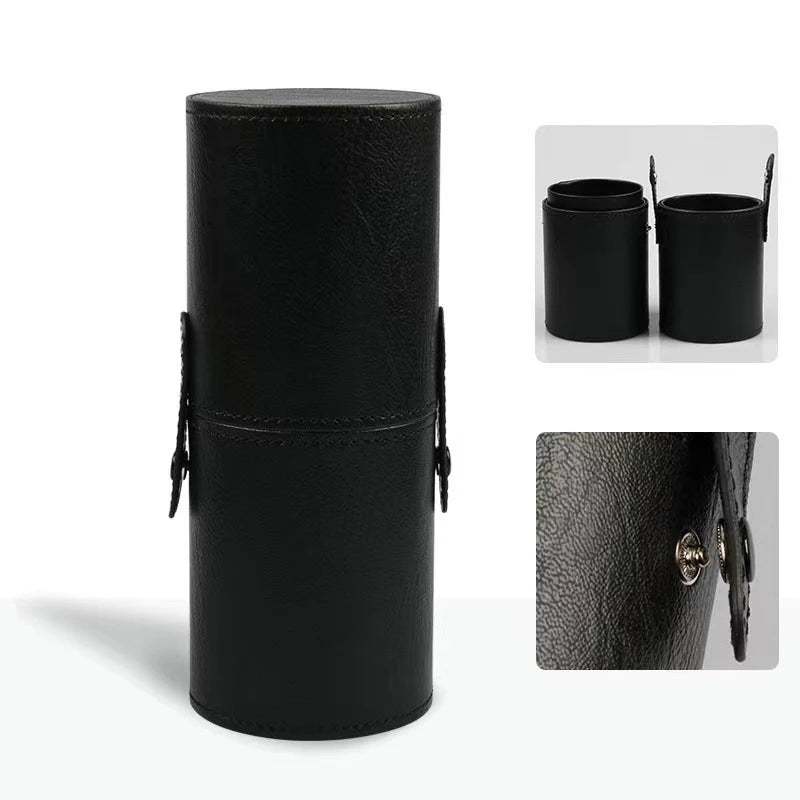 PU Leather Makeup Brush Cylinder