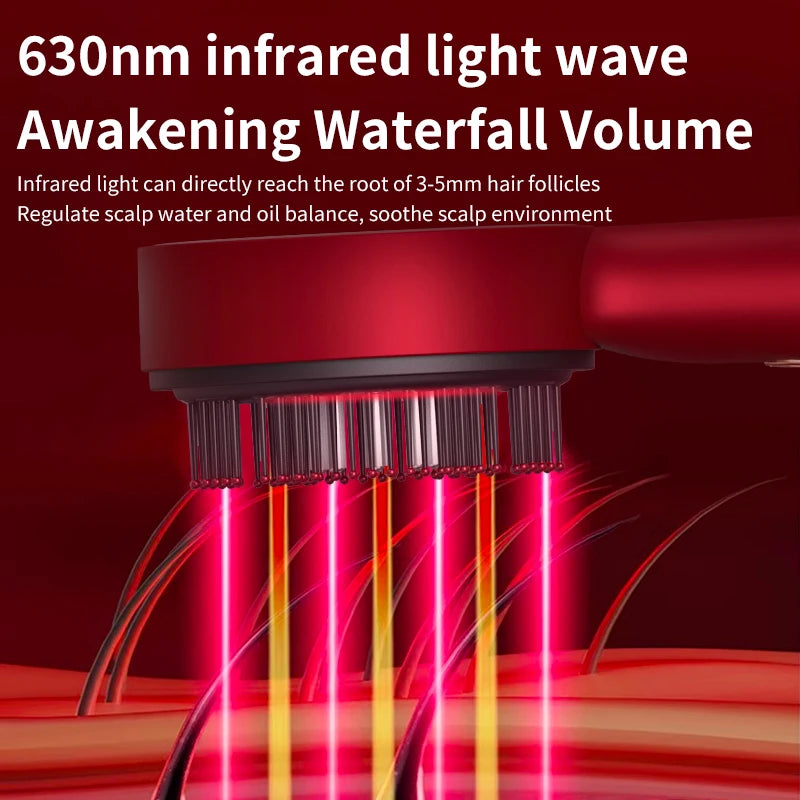 Electric Hair Care Comb – Red Light Scalp Massager with Liquid Infusion & Vibration Therapy