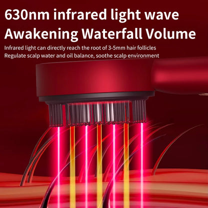 Electric Hair Care Comb – Red Light Scalp Massager with Liquid Infusion & Vibration Therapy