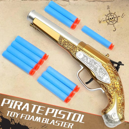 Golden Pirate Soft-Bullet Cosplay Pistol Toy