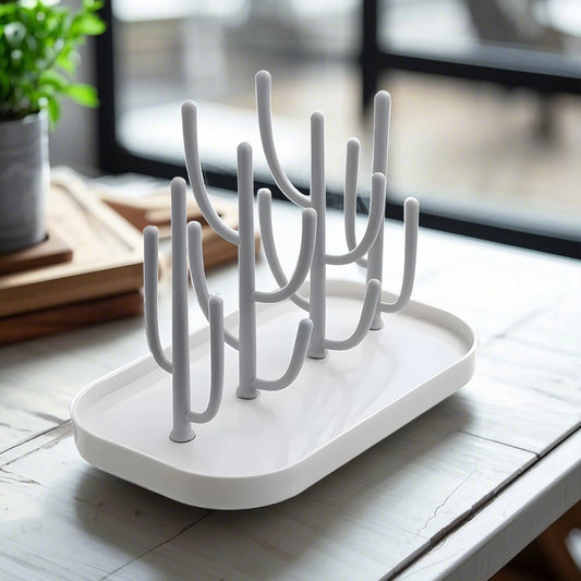 Dust-Free Baby Bottle Drying Rack with Cover – Folding Multifunctional Storage Box