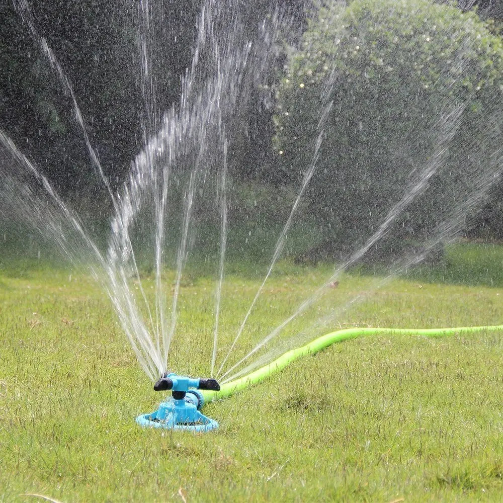 360° Rotating Garden Sprinkler – Automatic Lawn Water Sprayer for Yard Irrigation & Outdoor Watering
