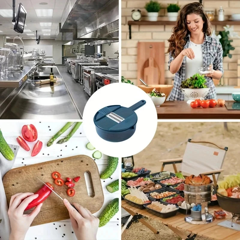 9 in 1 Vegetable Cutter – Multi-Functional Manual Potato Slicer, Shredder & Grater Kitchen Tool
