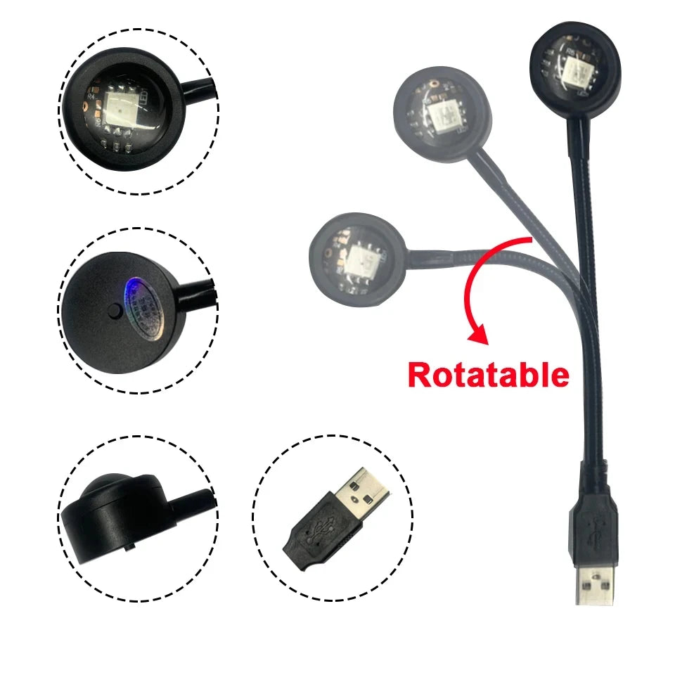 USB Sunset Lamp Projector – LED Mood Light and Night Light for Bedroom, Living Room & Party Photography Decor