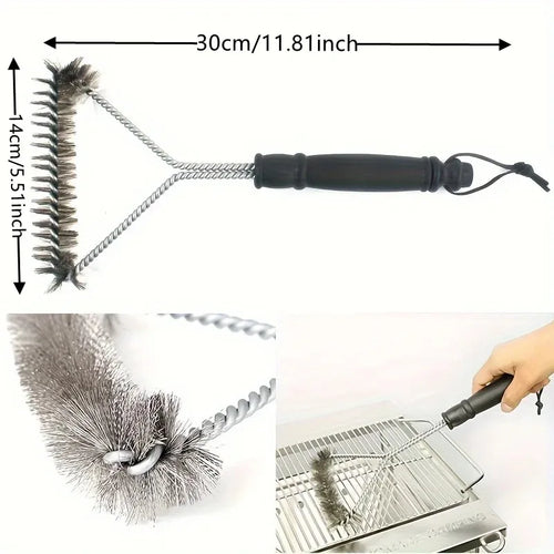 BBQ Grill Brush – Heavy Duty Stainless Steel Bristles Grill Cleaner Tool for Barbecue Grates, Non-Stick Cleaning Brush Accessories