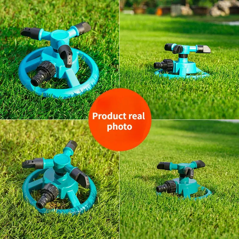 360° Rotating Garden Sprinkler – Automatic Lawn Water Sprayer for Yard Irrigation & Outdoor Watering