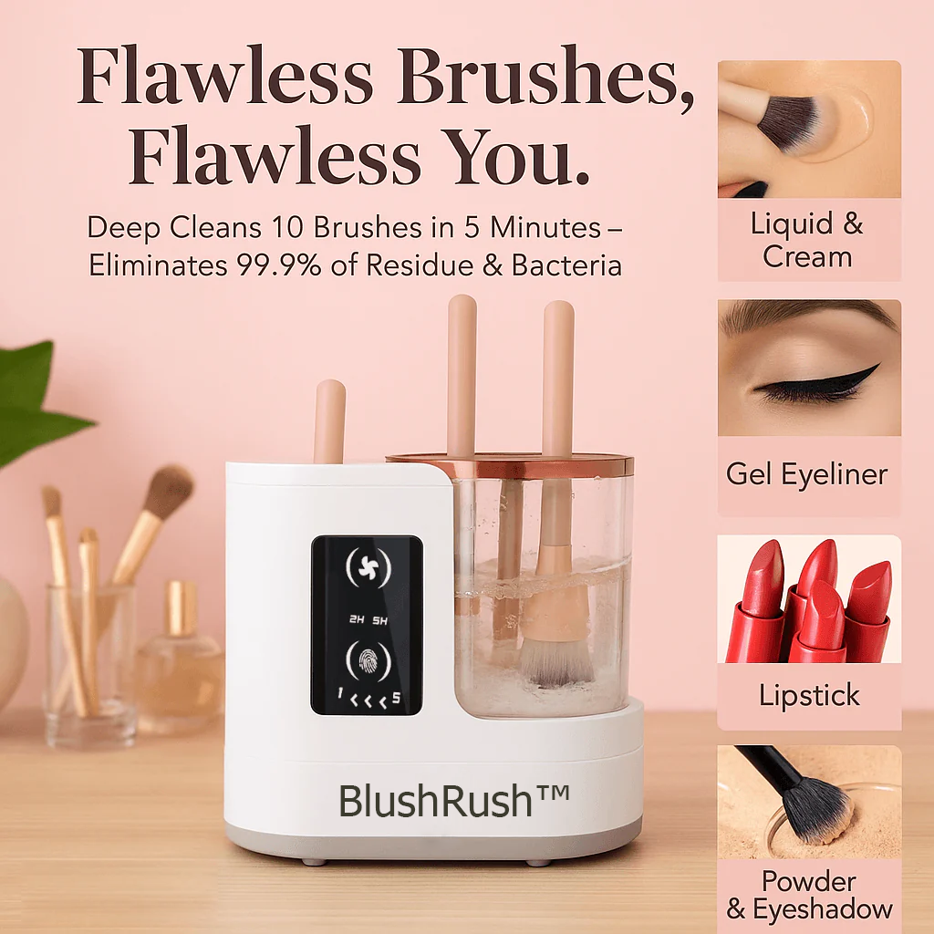 BlushRush™ Automatic Makeup Brush Cleaner